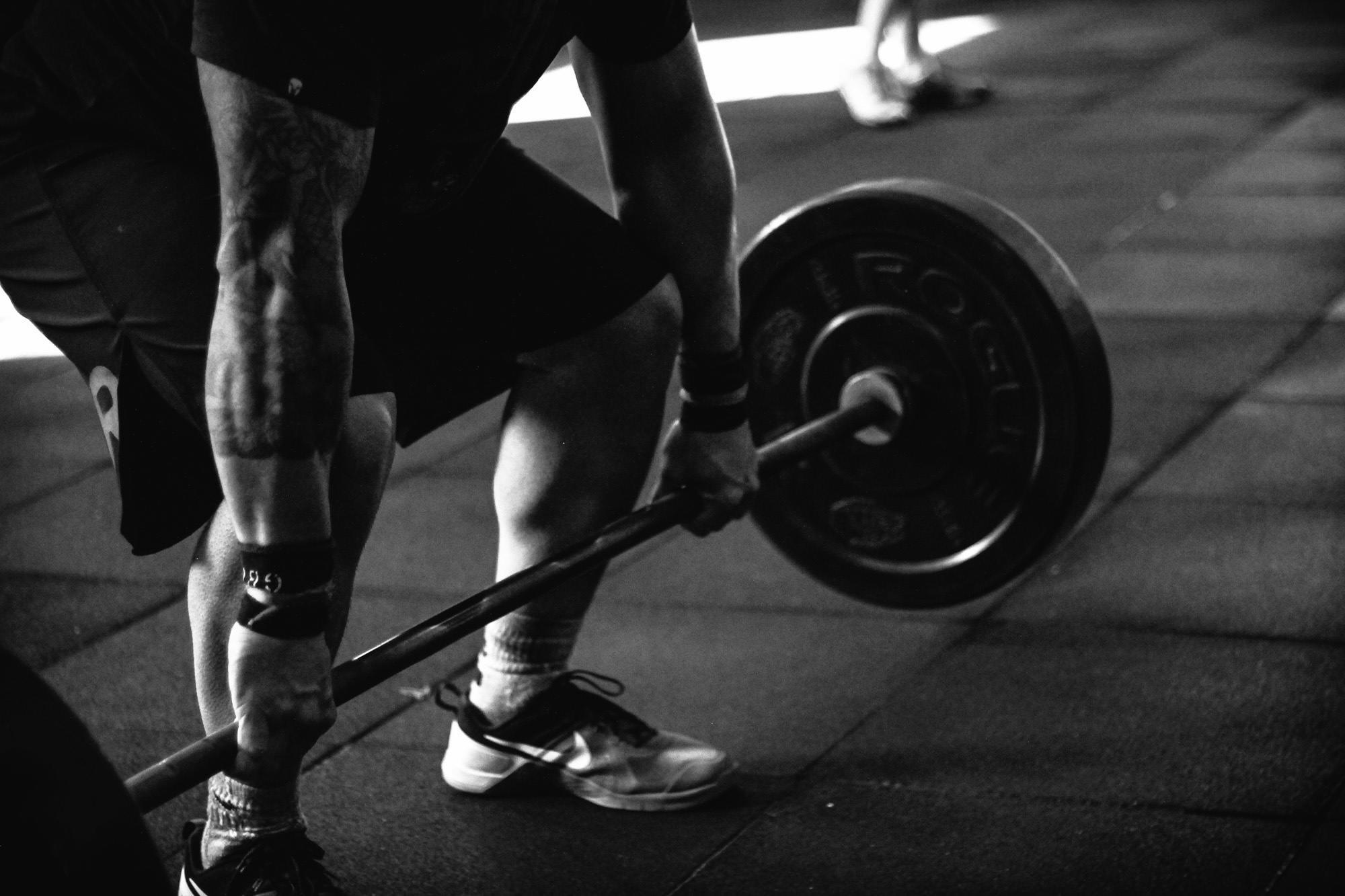 Man deadlifting heavy weights